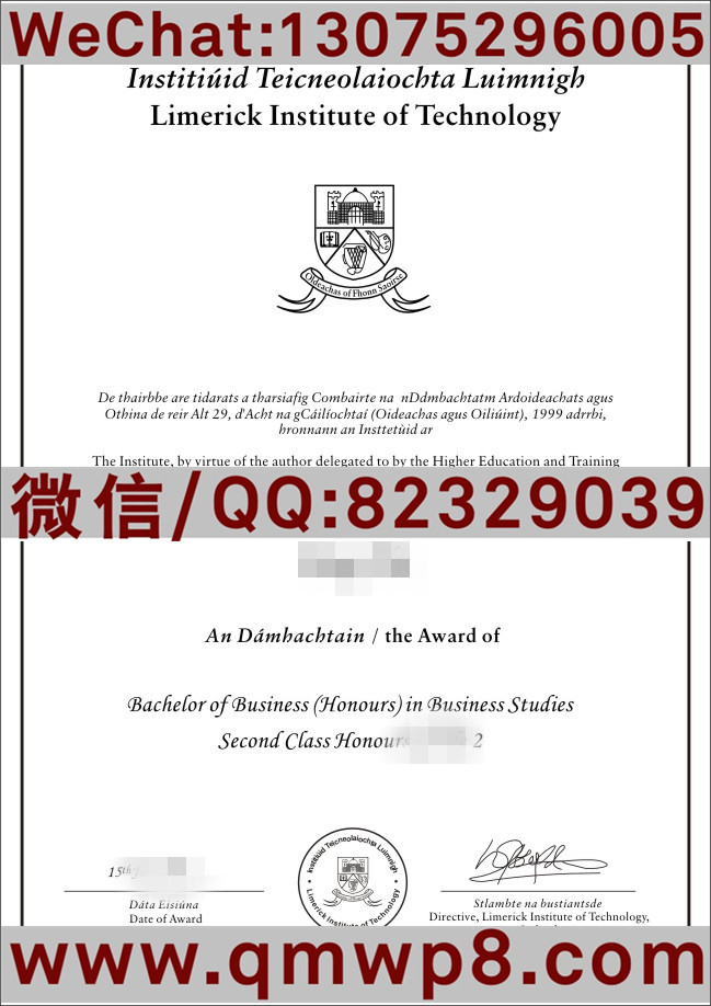 爱尔兰利默里克理工学院毕业证|Limerick Institute of Technology Diploma