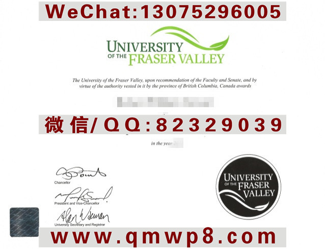 菲莎河谷大学毕业证|Degree University of the Fraser Valley|Diploma UFV