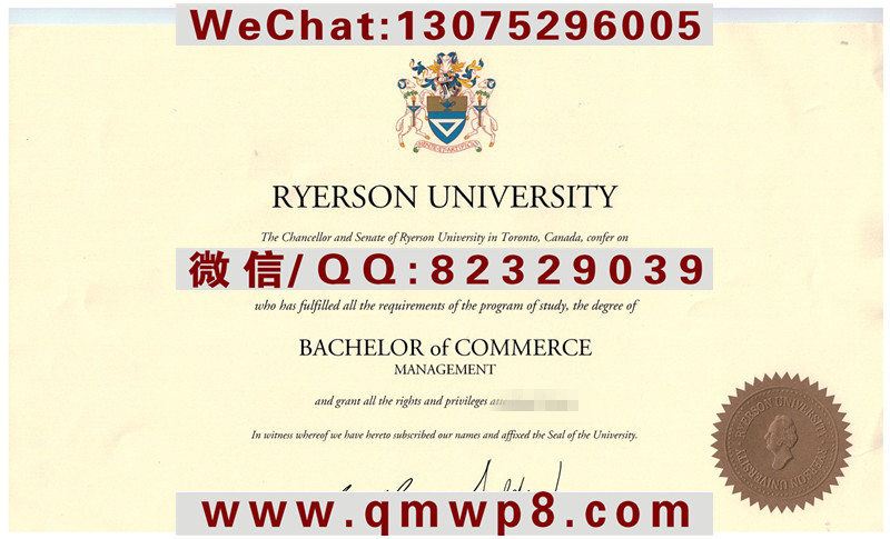 瑞尔森大学毕业证|Degree of Ryerson University