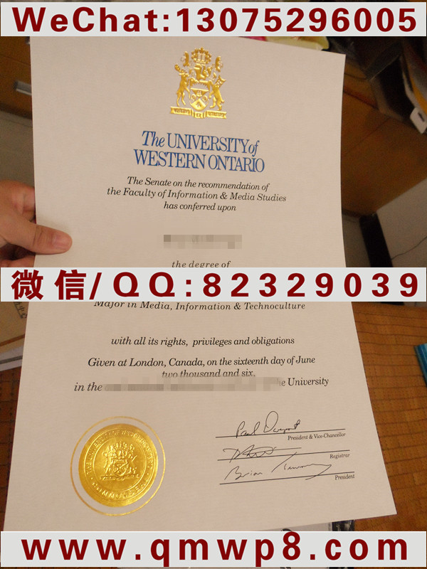 加拿大西安大略大学毕业证|University of Western Ontario Degree / UWO Diploma
