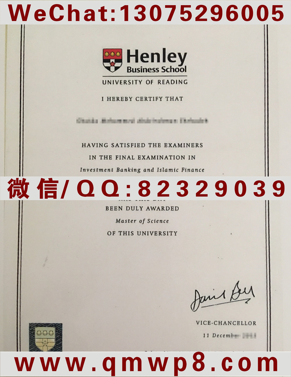 雷丁大学亨利商学院毕业证硕士学位证|Degree of Henley Business School