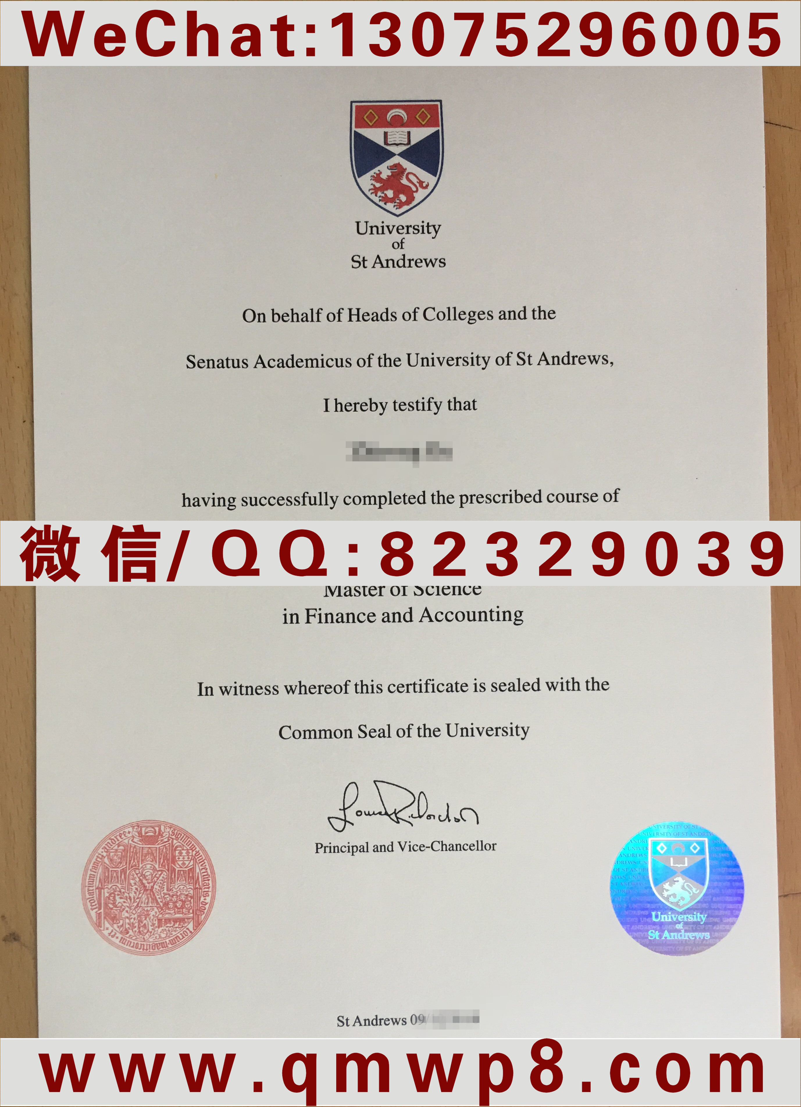 圣安德鲁斯大学毕业证|Degree University of St Andrews