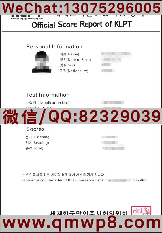 最新排版韩国klpt证书样本电子版图片