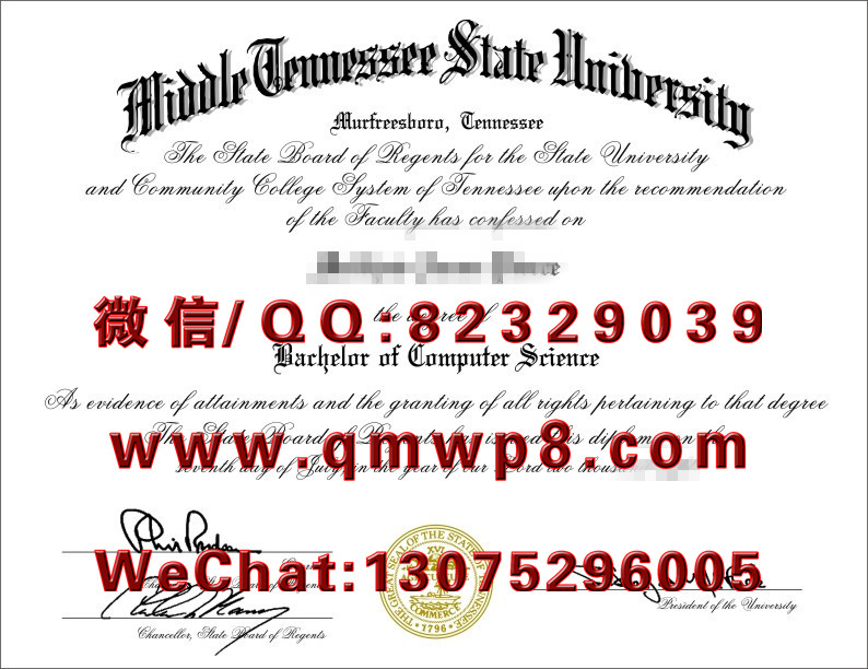 中田纳西州立大学毕业证学历文凭学位证书技术排版