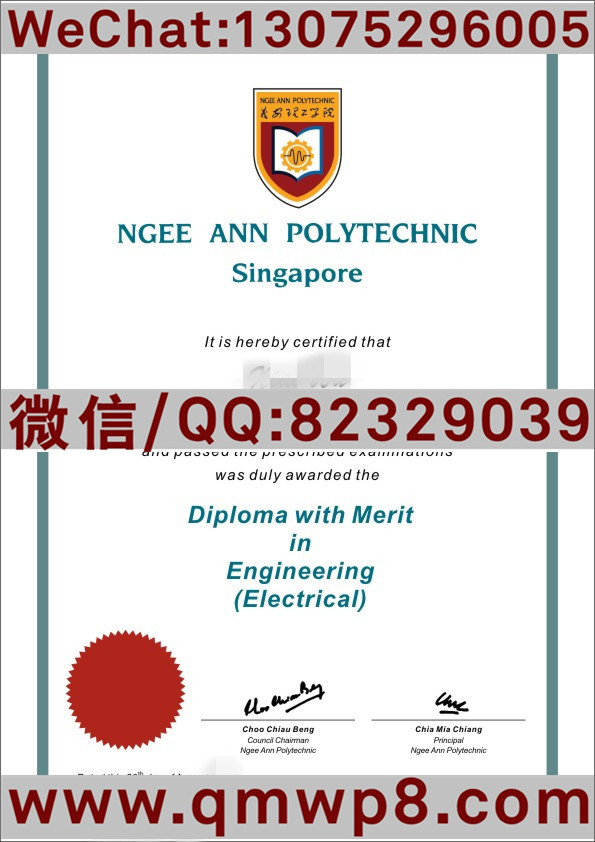新加坡义安理工学院毕业证学历文凭电子版模板