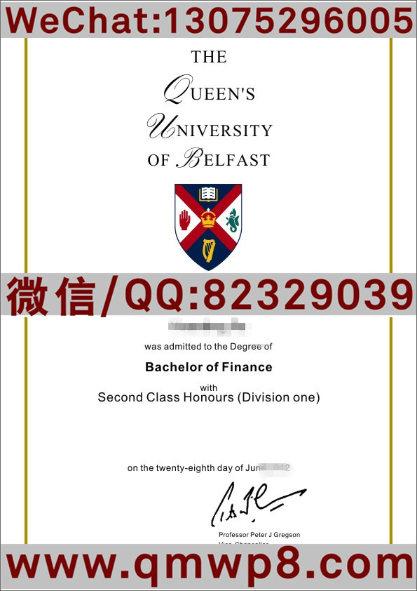 贝尔法斯特女王大学毕业证|Degree of Queen's University Belfast