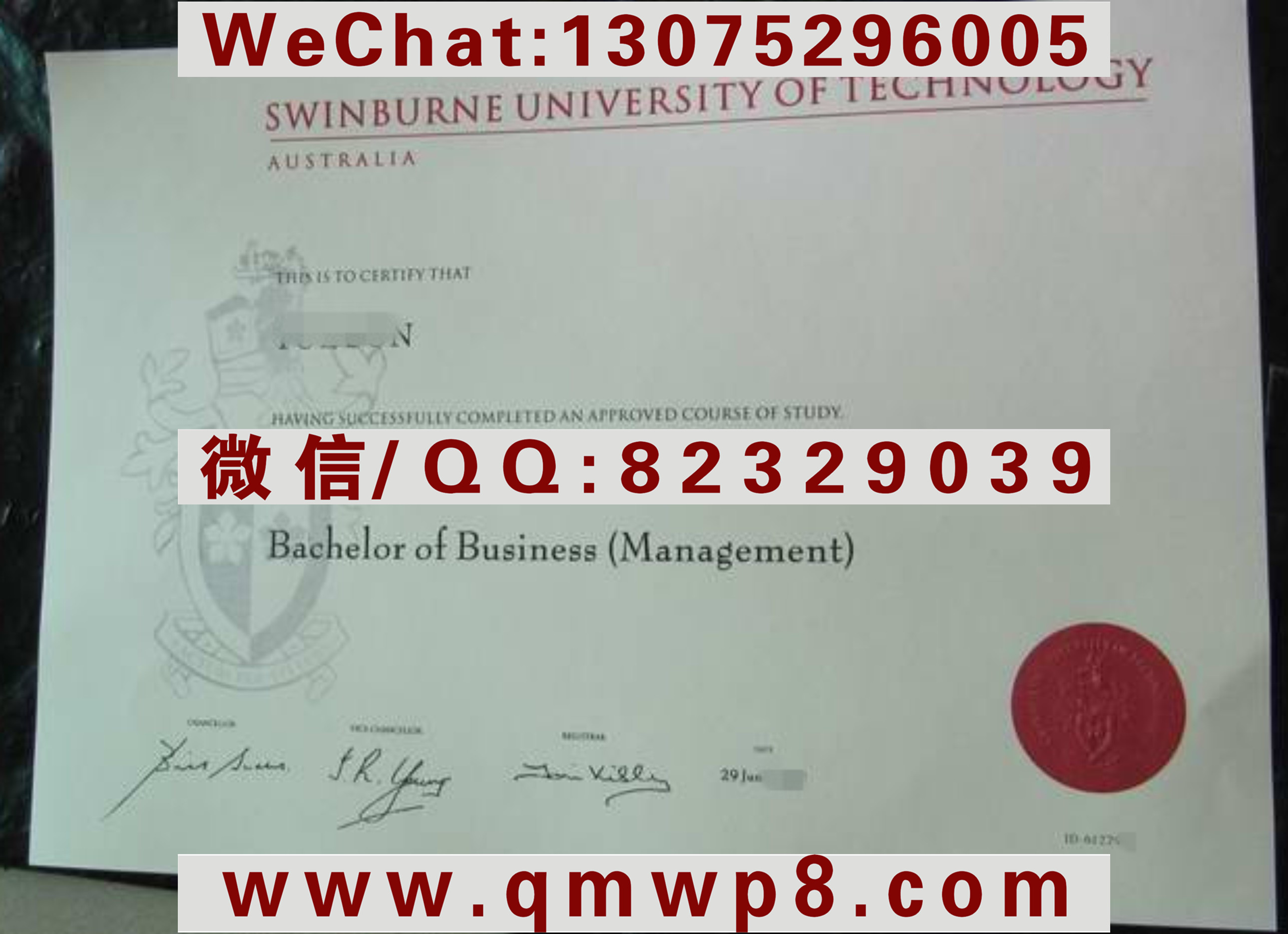 澳大利亚斯威本科技大学旧版毕业证|Degree Swinburne University of Technology|Diploma of SUT