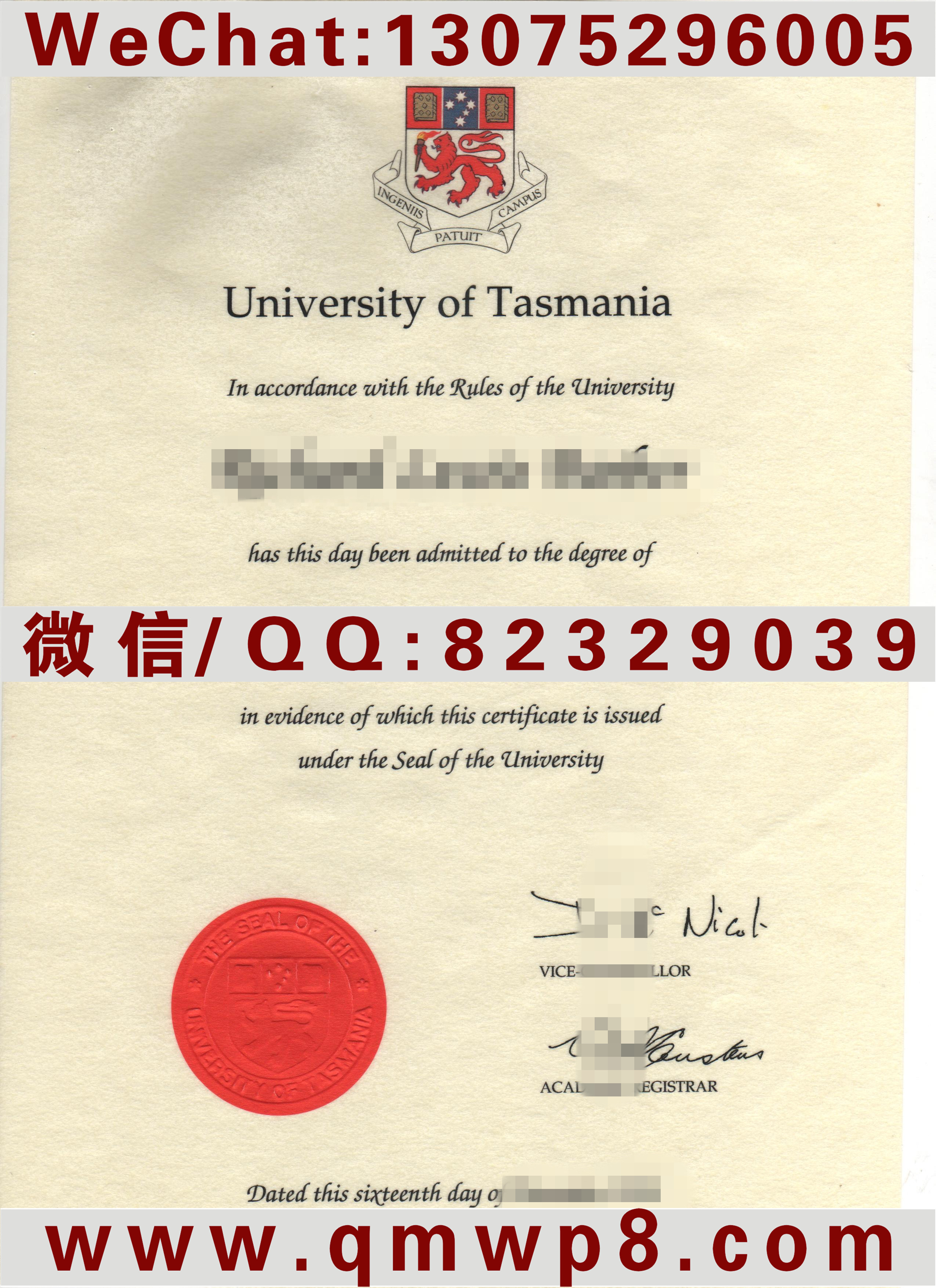 澳大利亚塔斯马尼亚大学毕业证|Degree University of Tasmania