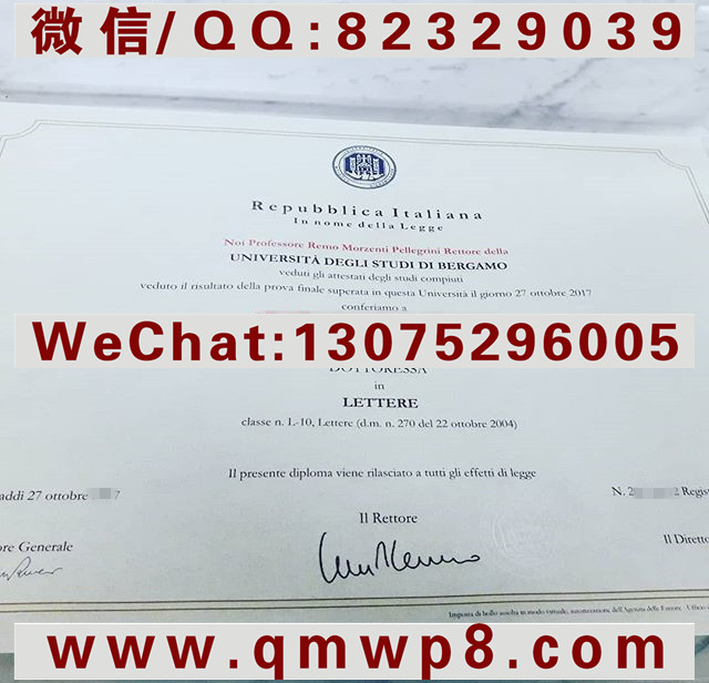 制作贝加莫大学毕业证