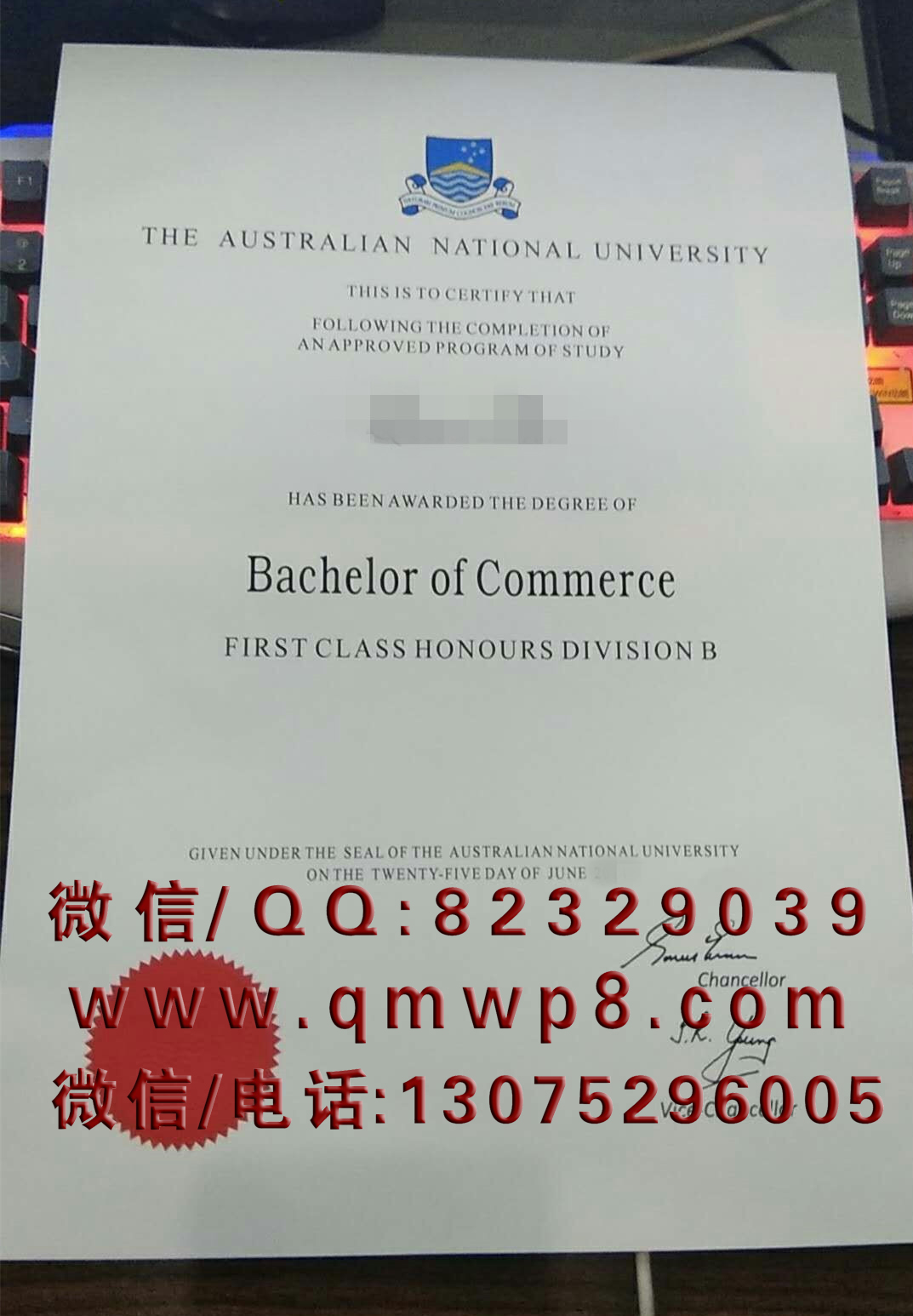 澳大利亚国立大学毕业证案例|Australian National University Degree