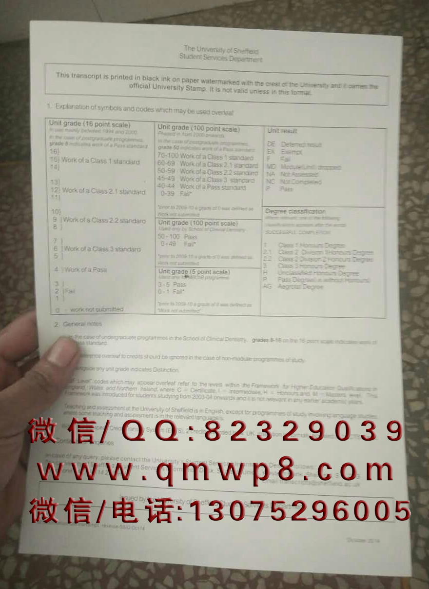 谢菲尔德大学成绩单|University of Sheffield Transcript